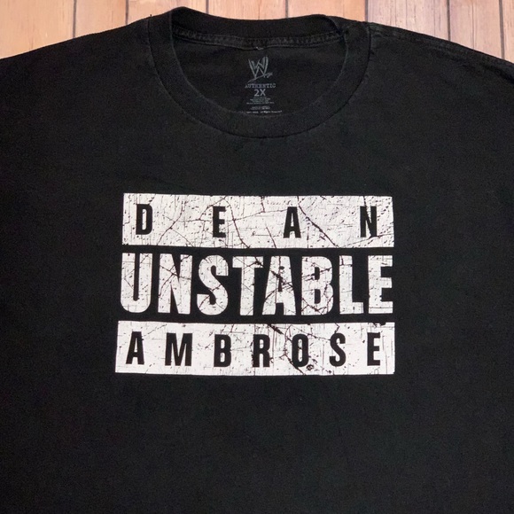 WWE Mens Dean Unstable Ambrose black shirt Sz XXL - Picture 2 of 5